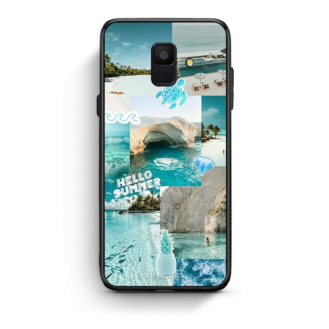 samsung A6 Aesthetic Summer Θήκη από τη Smartfits με σχέδιο στο πίσω μέρος και μαύρο περίβλημα | Smartphone case with colorful back and black bezels by Smartfits