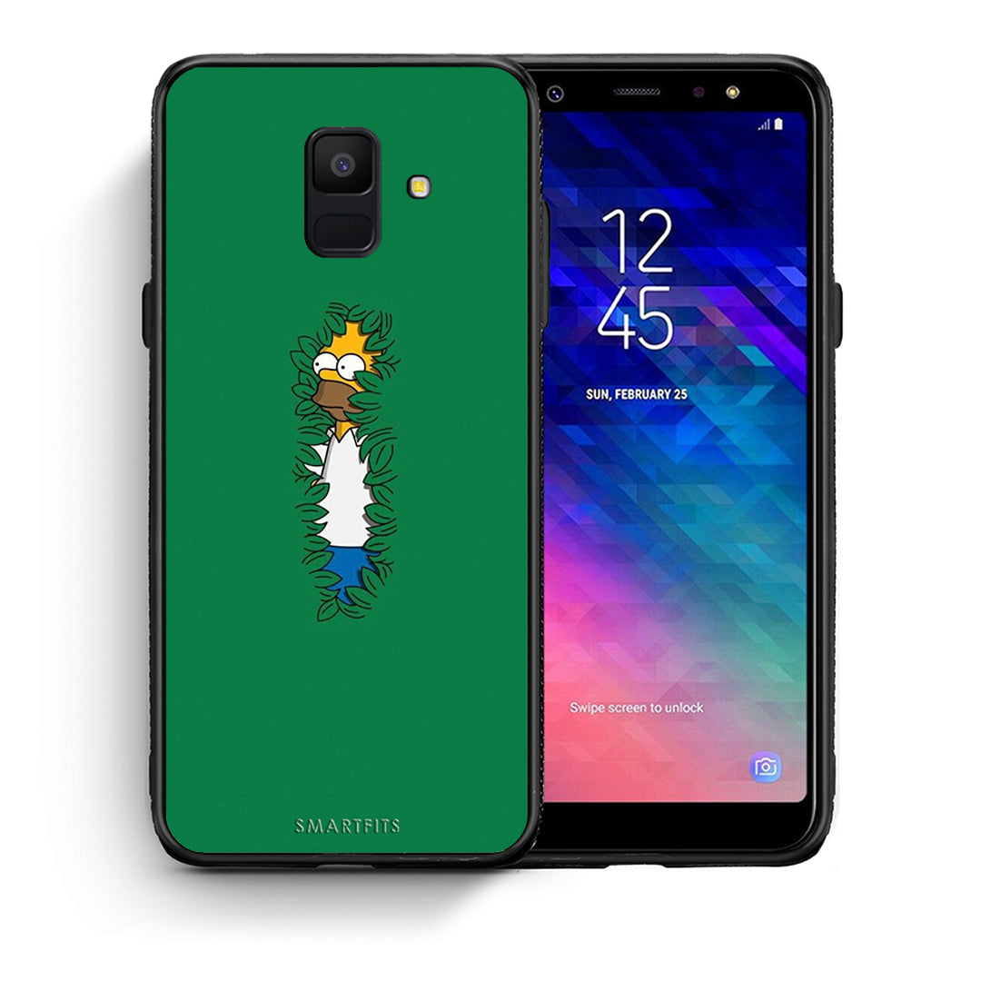 Θήκη Αγίου Βαλεντίνου Samsung A6 2018 Bush Man από τη Smartfits με σχέδιο στο πίσω μέρος και μαύρο περίβλημα | Samsung A6 2018 Bush Man case with colorful back and black bezels