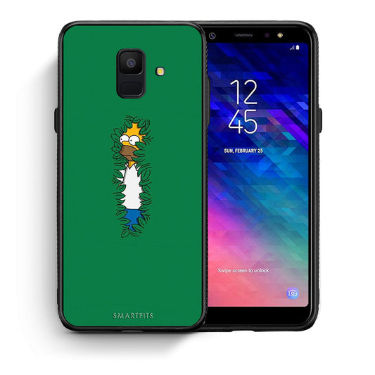 Θήκη Αγίου Βαλεντίνου Samsung A6 2018 Bush Man από τη Smartfits με σχέδιο στο πίσω μέρος και μαύρο περίβλημα | Samsung A6 2018 Bush Man case with colorful back and black bezels