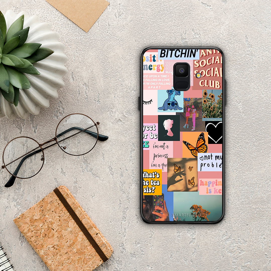 Collage Bitchin - Samsung Galaxy A6 2018 θήκη