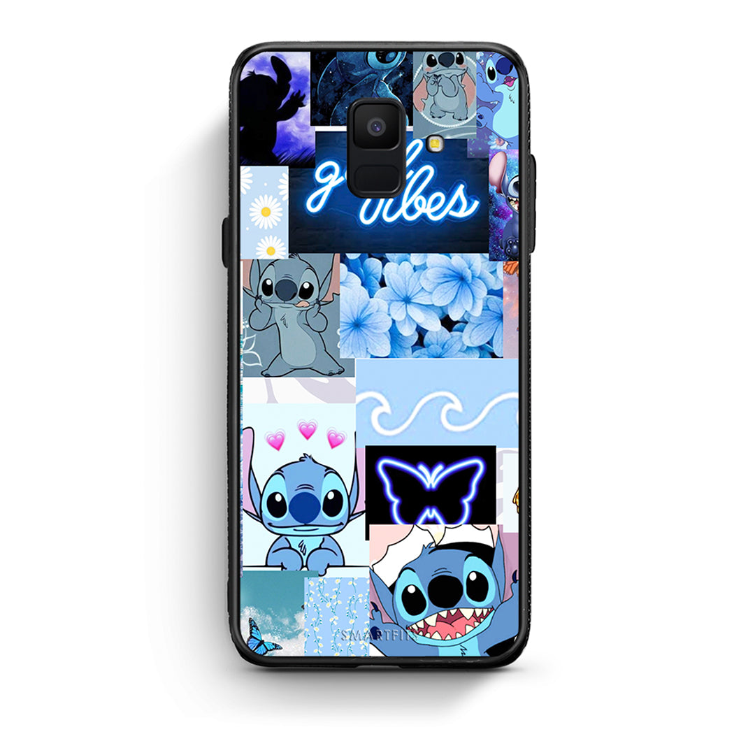 samsung A6 Collage Good Vibes Θήκη Αγίου Βαλεντίνου από τη Smartfits με σχέδιο στο πίσω μέρος και μαύρο περίβλημα | Smartphone case with colorful back and black bezels by Smartfits