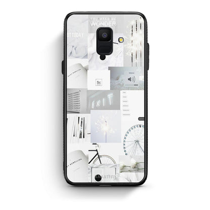 samsung A6 Collage Make Me Wonder Θήκη Αγίου Βαλεντίνου από τη Smartfits με σχέδιο στο πίσω μέρος και μαύρο περίβλημα | Smartphone case with colorful back and black bezels by Smartfits