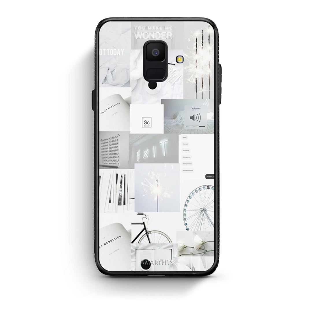 samsung A6 Collage Make Me Wonder Θήκη Αγίου Βαλεντίνου από τη Smartfits με σχέδιο στο πίσω μέρος και μαύρο περίβλημα | Smartphone case with colorful back and black bezels by Smartfits