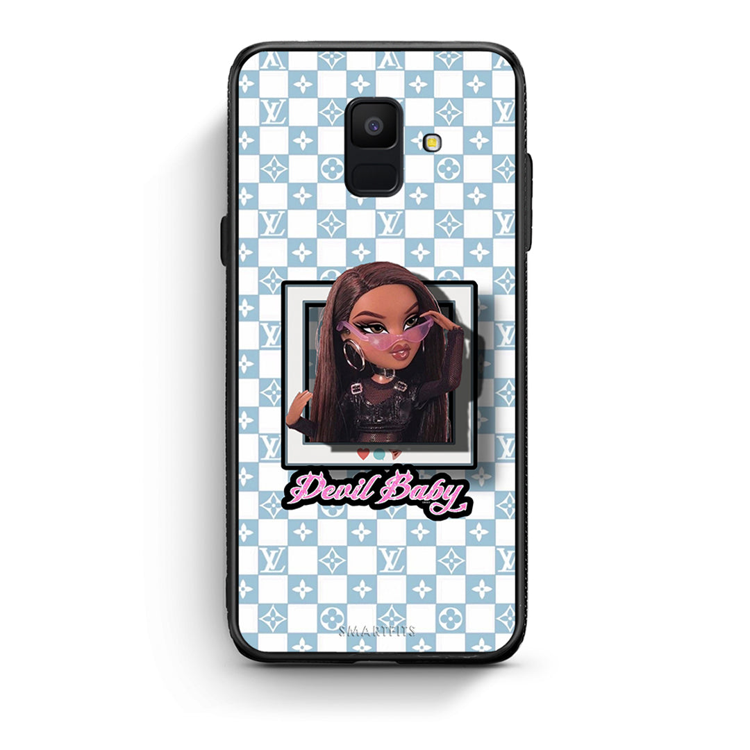 samsung A6 Devil Baby Θήκη Αγίου Βαλεντίνου από τη Smartfits με σχέδιο στο πίσω μέρος και μαύρο περίβλημα | Smartphone case with colorful back and black bezels by Smartfits