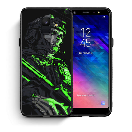 Θήκη Αγίου Βαλεντίνου Samsung A6 2018 Green Soldier από τη Smartfits με σχέδιο στο πίσω μέρος και μαύρο περίβλημα | Samsung A6 2018 Green Soldier case with colorful back and black bezels