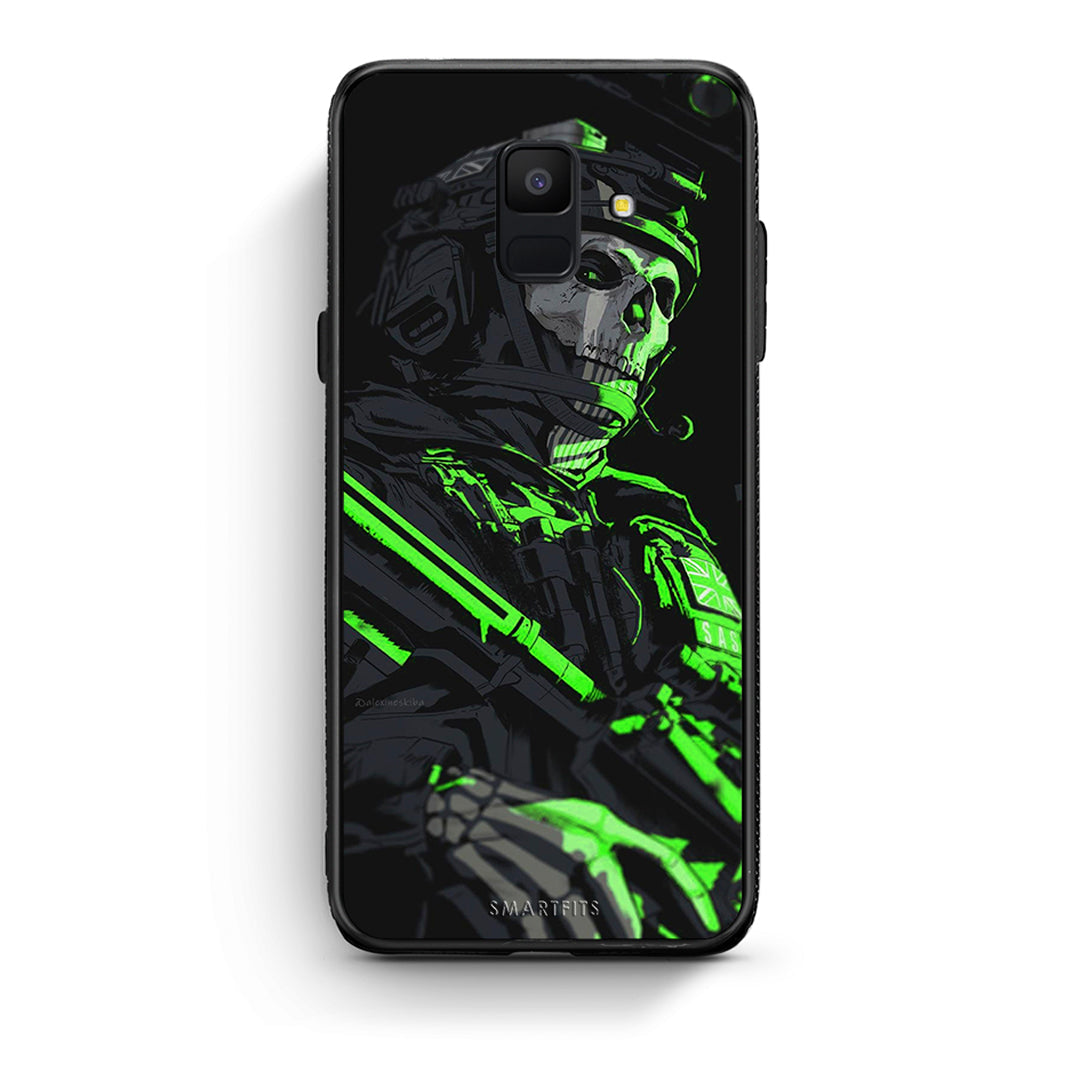 samsung A6 Green Soldier Θήκη Αγίου Βαλεντίνου από τη Smartfits με σχέδιο στο πίσω μέρος και μαύρο περίβλημα | Smartphone case with colorful back and black bezels by Smartfits