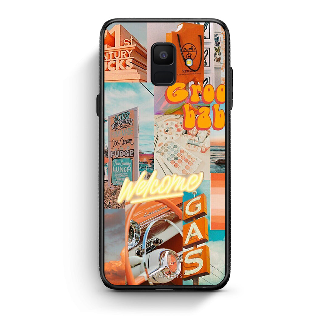 samsung A6 Groovy Babe Θήκη Αγίου Βαλεντίνου από τη Smartfits με σχέδιο στο πίσω μέρος και μαύρο περίβλημα | Smartphone case with colorful back and black bezels by Smartfits