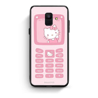 Thumbnail for samsung A6 Hello Kitten Θήκη Αγίου Βαλεντίνου από τη Smartfits με σχέδιο στο πίσω μέρος και μαύρο περίβλημα | Smartphone case with colorful back and black bezels by Smartfits