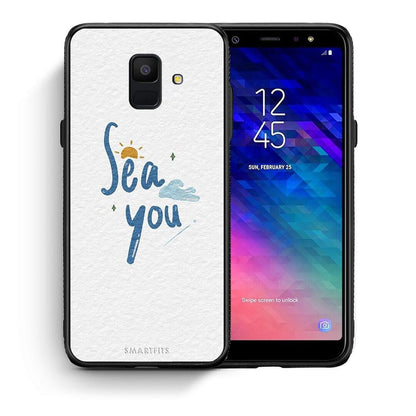 Θήκη Samsung A6 2018 Sea You από τη Smartfits με σχέδιο στο πίσω μέρος και μαύρο περίβλημα | Samsung A6 2018 Sea You case with colorful back and black bezels