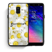 Thumbnail for Θήκη Samsung A6 2018 Summer Daisies από τη Smartfits με σχέδιο στο πίσω μέρος και μαύρο περίβλημα | Samsung A6 2018 Summer Daisies case with colorful back and black bezels