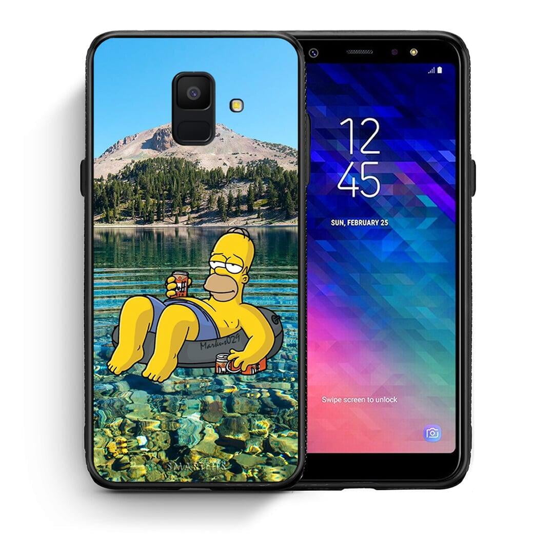 Θήκη Samsung A6 2018 Summer Happiness από τη Smartfits με σχέδιο στο πίσω μέρος και μαύρο περίβλημα | Samsung A6 2018 Summer Happiness case with colorful back and black bezels