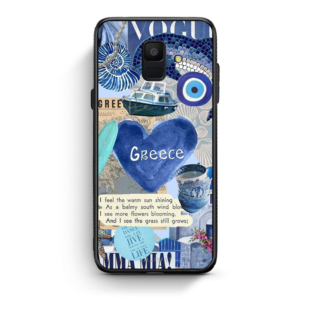 samsung A6 Summer In Greece Θήκη από τη Smartfits με σχέδιο στο πίσω μέρος και μαύρο περίβλημα | Smartphone case with colorful back and black bezels by Smartfits