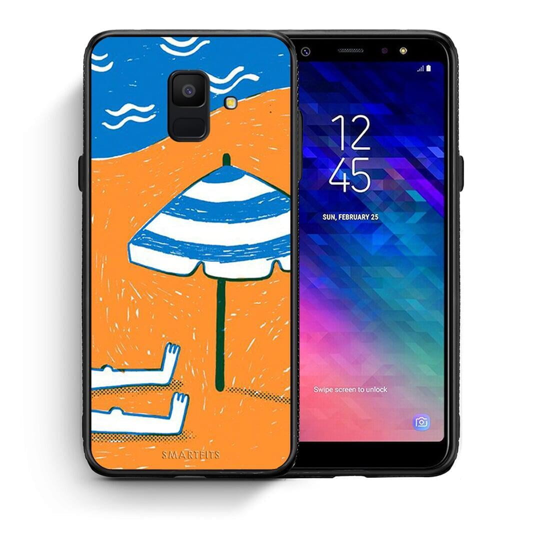 Θήκη Samsung A6 2018 Summering από τη Smartfits με σχέδιο στο πίσω μέρος και μαύρο περίβλημα | Samsung A6 2018 Summering case with colorful back and black bezels