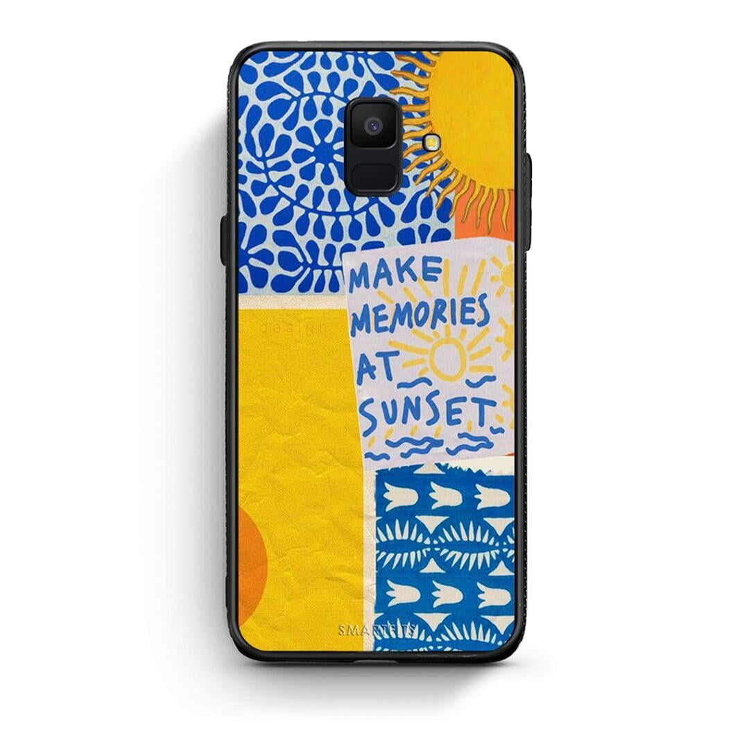 samsung A6 Sunset Memories Θήκη από τη Smartfits με σχέδιο στο πίσω μέρος και μαύρο περίβλημα | Smartphone case with colorful back and black bezels by Smartfits