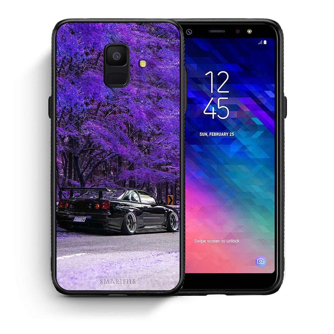 Θήκη Αγίου Βαλεντίνου Samsung A6 2018 Super Car από τη Smartfits με σχέδιο στο πίσω μέρος και μαύρο περίβλημα | Samsung A6 2018 Super Car case with colorful back and black bezels