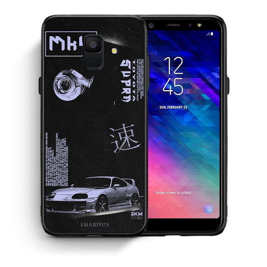 Θήκη Αγίου Βαλεντίνου Samsung A6 2018 Tokyo Drift από τη Smartfits με σχέδιο στο πίσω μέρος και μαύρο περίβλημα | Samsung A6 2018 Tokyo Drift case with colorful back and black bezels