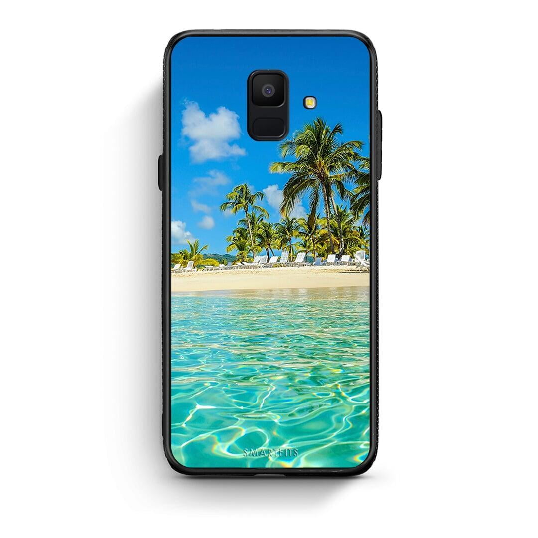 samsung A6 Tropical Vibes Θήκη από τη Smartfits με σχέδιο στο πίσω μέρος και μαύρο περίβλημα | Smartphone case with colorful back and black bezels by Smartfits