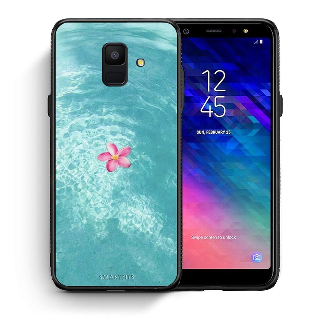 Θήκη Samsung A6 2018 Water Flower από τη Smartfits με σχέδιο στο πίσω μέρος και μαύρο περίβλημα | Samsung A6 2018 Water Flower case with colorful back and black bezels