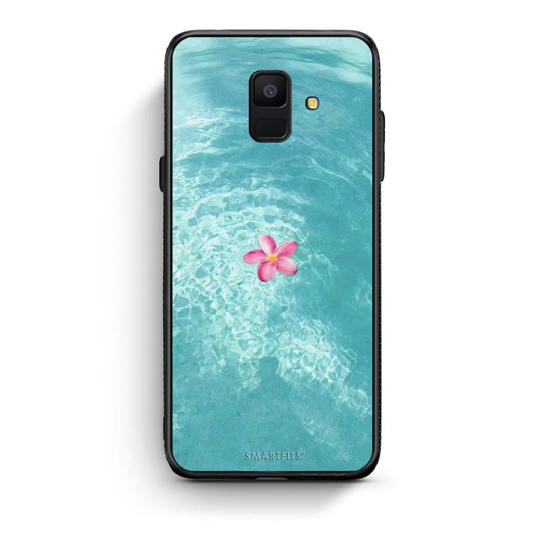samsung A6 Water Flower Θήκη από τη Smartfits με σχέδιο στο πίσω μέρος και μαύρο περίβλημα | Smartphone case with colorful back and black bezels by Smartfits