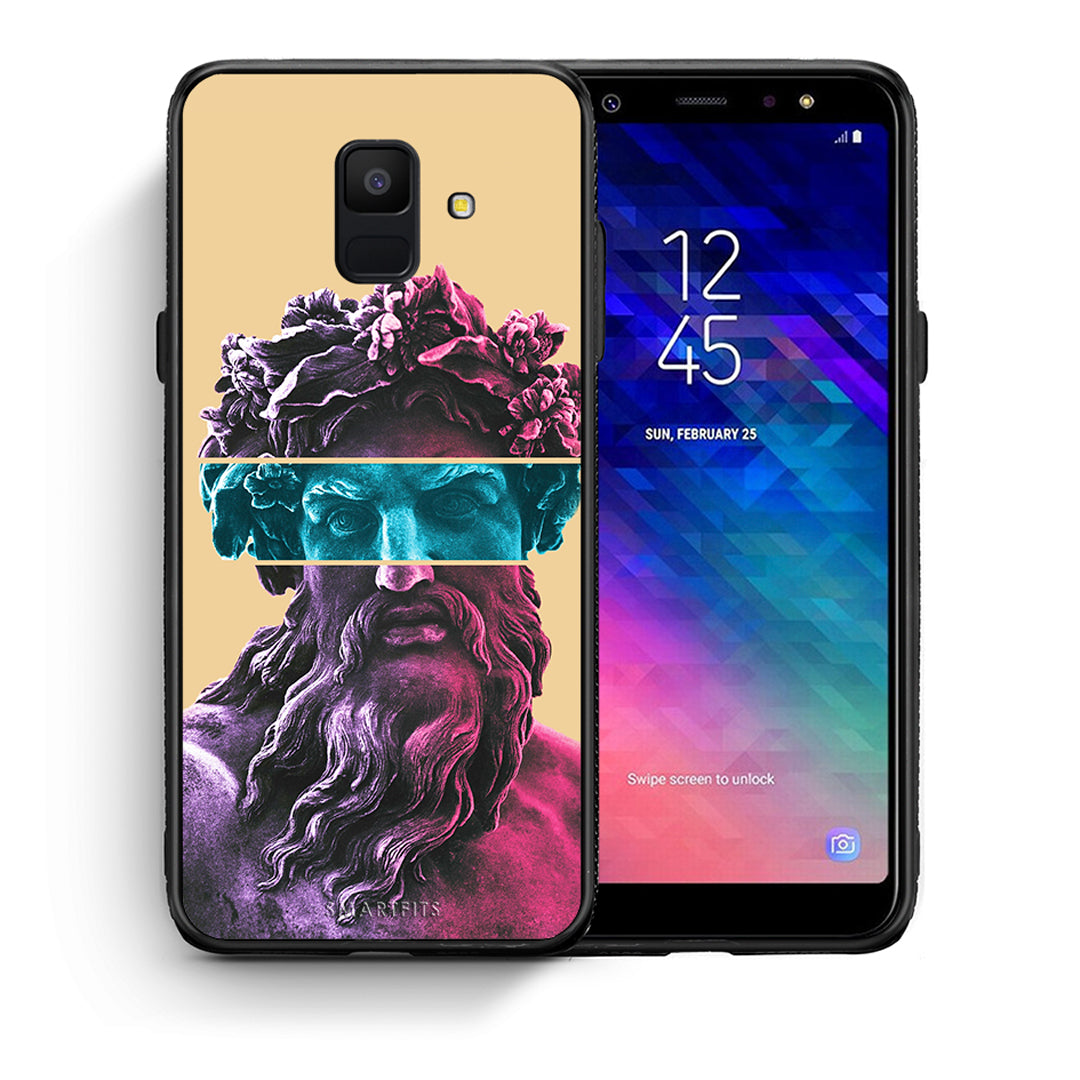 Θήκη Αγίου Βαλεντίνου Samsung A6 2018 Zeus Art από τη Smartfits με σχέδιο στο πίσω μέρος και μαύρο περίβλημα | Samsung A6 2018 Zeus Art case with colorful back and black bezels
