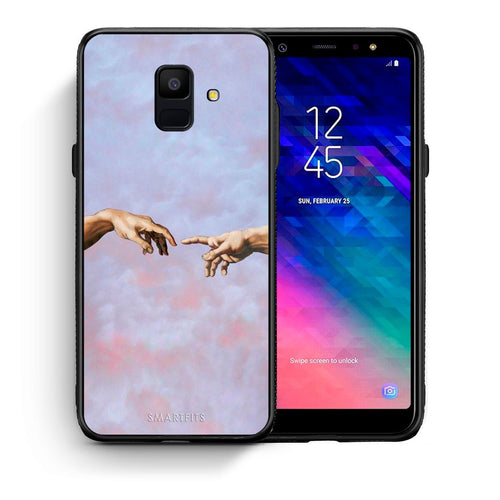 Θήκη Samsung A6 2018 Adam Hand από τη Smartfits με σχέδιο στο πίσω μέρος και μαύρο περίβλημα | Samsung A6 2018 Adam Hand case with colorful back and black bezels