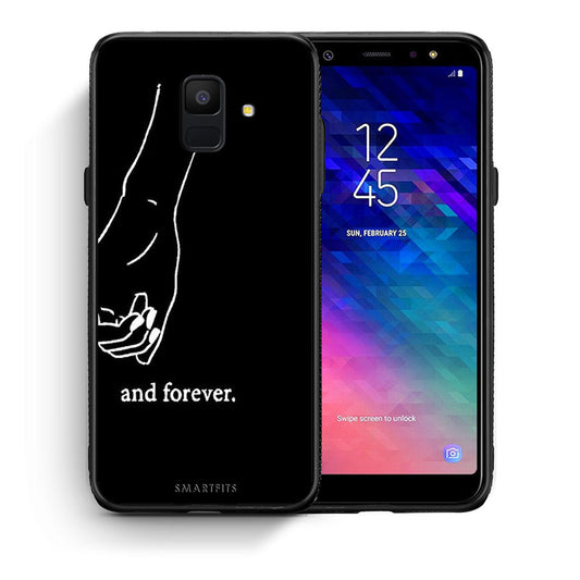 Θήκη Αγίου Βαλεντίνου Samsung A6 2018 Always & Forever 2 από τη Smartfits με σχέδιο στο πίσω μέρος και μαύρο περίβλημα | Samsung A6 2018 Always & Forever 2 case with colorful back and black bezels