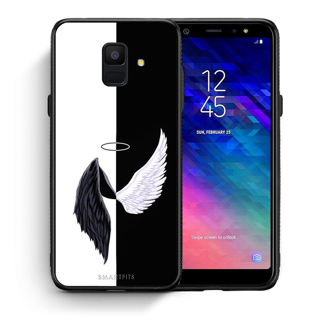 Θήκη Samsung A6 2018 Angels Demons από τη Smartfits με σχέδιο στο πίσω μέρος και μαύρο περίβλημα | Samsung A6 2018 Angels Demons case with colorful back and black bezels