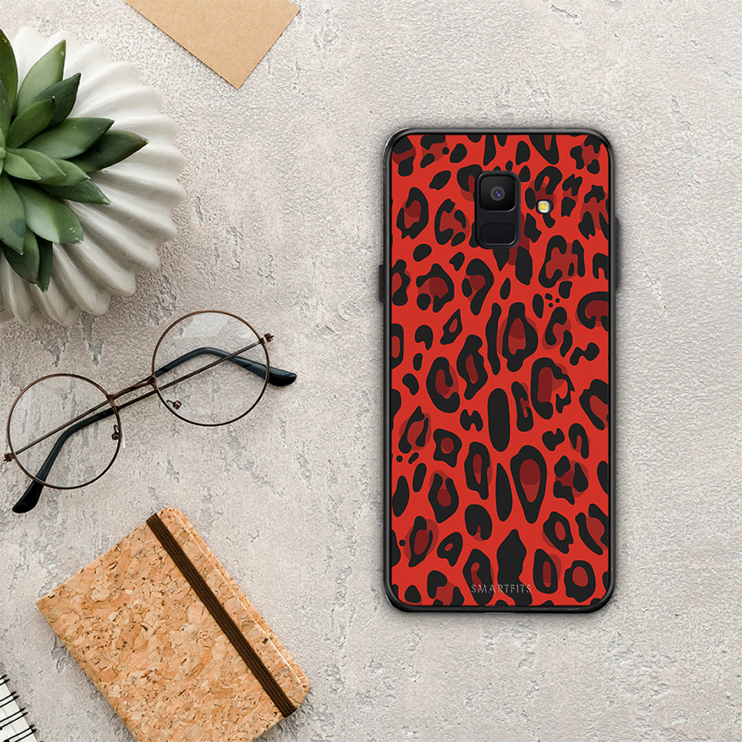 Animal Red Leopard - Samsung Galaxy A6 2018 θήκη