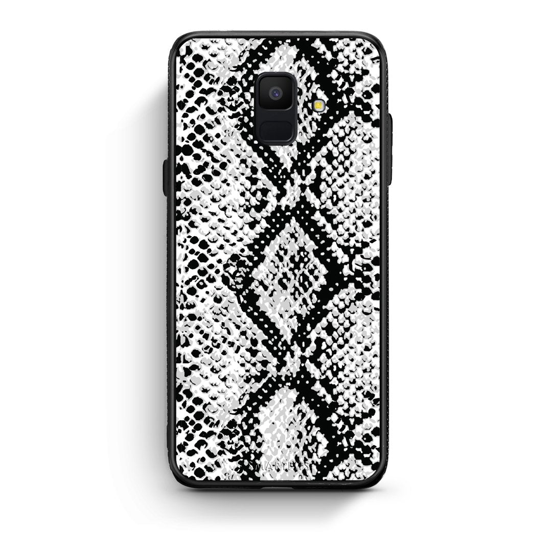 24 - samsung galaxy A6  White Snake Animal case, cover, bumper