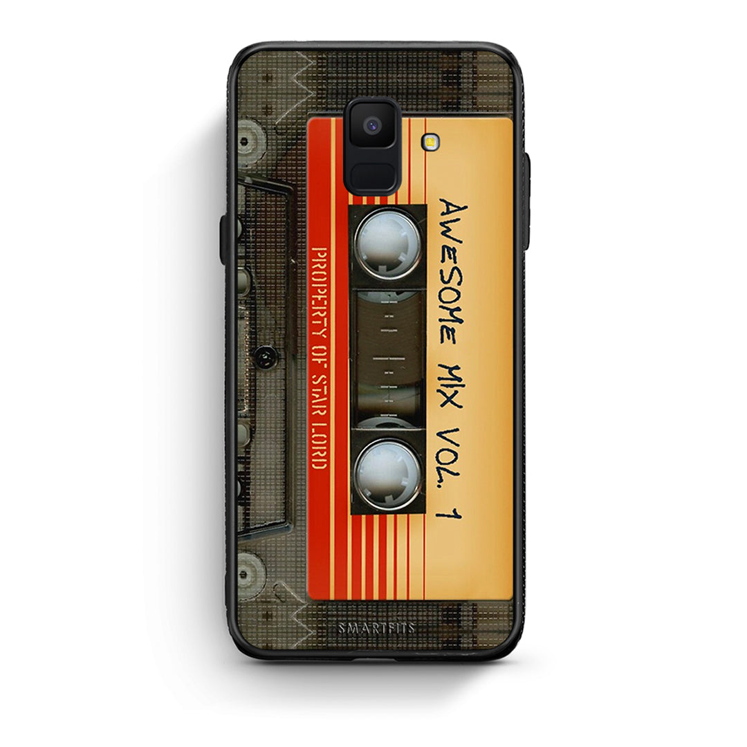 samsung A6 Awesome Mix θήκη από τη Smartfits με σχέδιο στο πίσω μέρος και μαύρο περίβλημα | Smartphone case with colorful back and black bezels by Smartfits