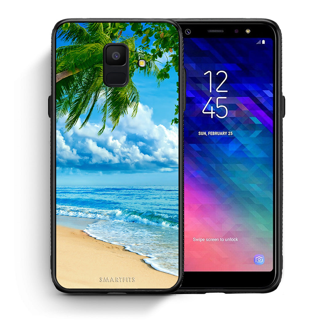 Θήκη Samsung A6 2018 Beautiful Beach από τη Smartfits με σχέδιο στο πίσω μέρος και μαύρο περίβλημα | Samsung A6 2018 Beautiful Beach case with colorful back and black bezels