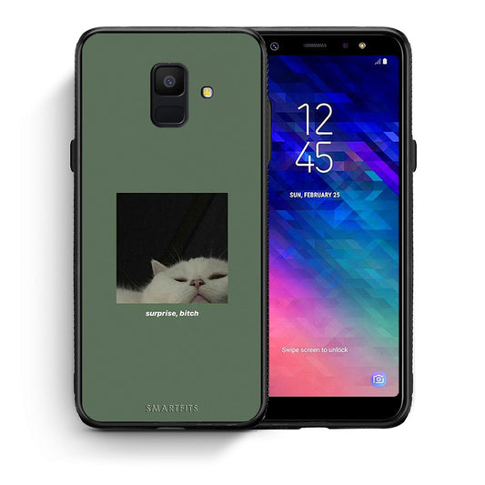 Θήκη Samsung A6 2018 Bitch Surprise από τη Smartfits με σχέδιο στο πίσω μέρος και μαύρο περίβλημα | Samsung A6 2018 Bitch Surprise case with colorful back and black bezels