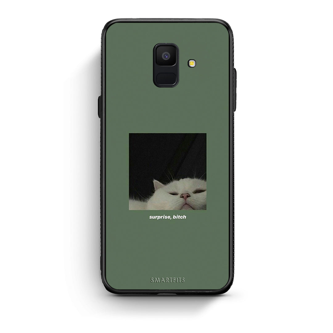 samsung A6 Bitch Surprise θήκη από τη Smartfits με σχέδιο στο πίσω μέρος και μαύρο περίβλημα | Smartphone case with colorful back and black bezels by Smartfits