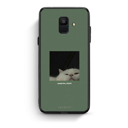 samsung A6 Bitch Surprise θήκη από τη Smartfits με σχέδιο στο πίσω μέρος και μαύρο περίβλημα | Smartphone case with colorful back and black bezels by Smartfits
