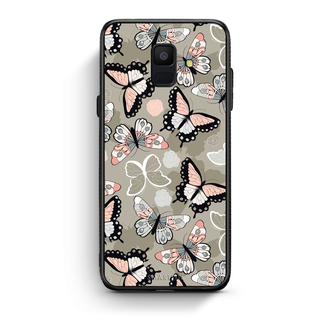 135 - samsung galaxy A6  Butterflies Boho case, cover, bumper