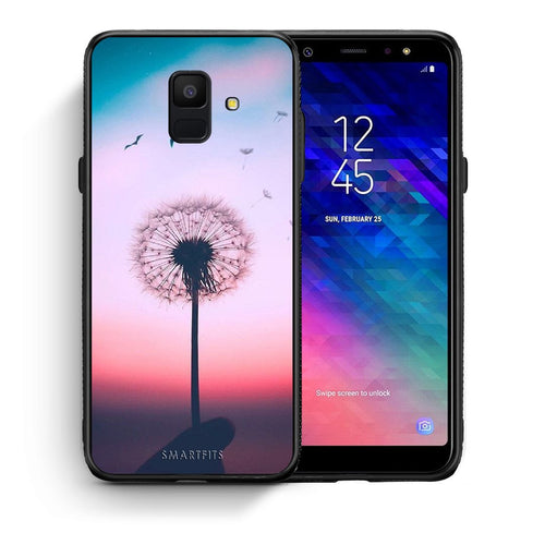 Θήκη Samsung A6 2018 Wish Boho από τη Smartfits με σχέδιο στο πίσω μέρος και μαύρο περίβλημα | Samsung A6 2018 Wish Boho case with colorful back and black bezels