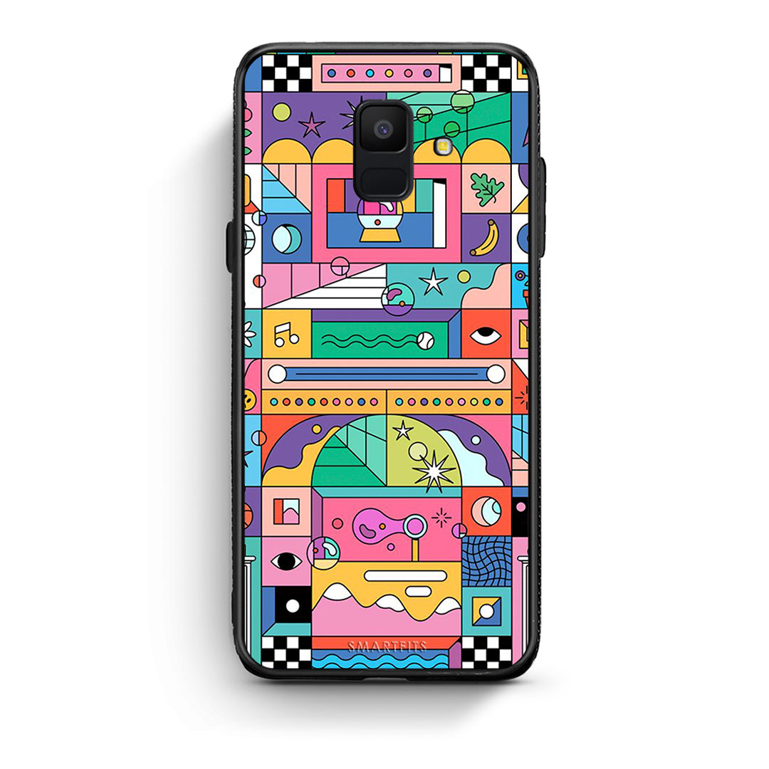 samsung A6 Bubbles Soap θήκη από τη Smartfits με σχέδιο στο πίσω μέρος και μαύρο περίβλημα | Smartphone case with colorful back and black bezels by Smartfits