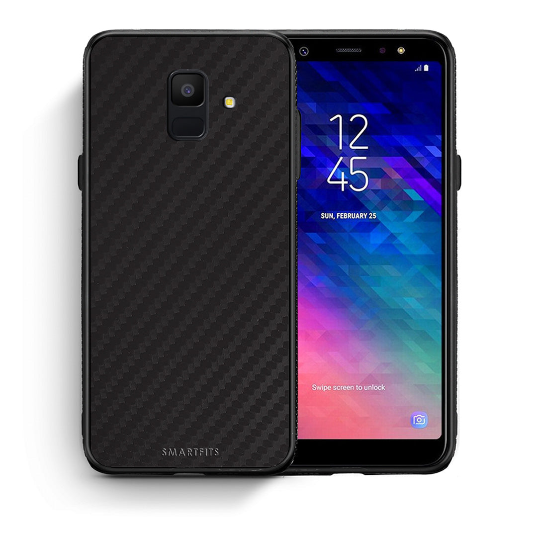 Θήκη Samsung A6 2018 Carbon Black από τη Smartfits με σχέδιο στο πίσω μέρος και μαύρο περίβλημα | Samsung A6 2018 Carbon Black case with colorful back and black bezels