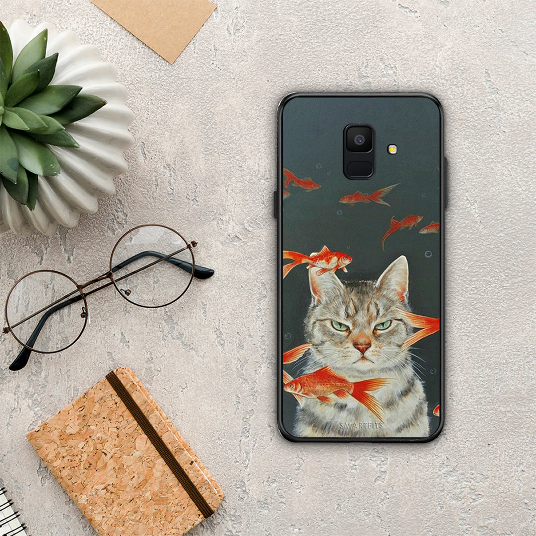 Cat Goldfish - Samsung Galaxy A6 2018 θήκη