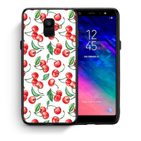 Thumbnail for Θήκη Samsung A6 2018 Cherry Summer από τη Smartfits με σχέδιο στο πίσω μέρος και μαύρο περίβλημα | Samsung A6 2018 Cherry Summer case with colorful back and black bezels