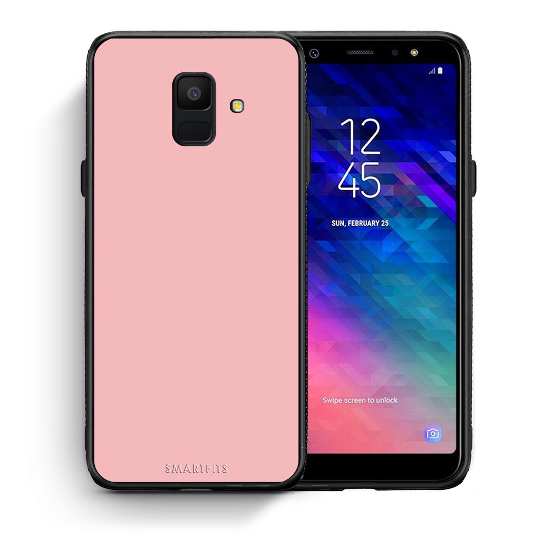 Θήκη Samsung A6 2018 Nude Color από τη Smartfits με σχέδιο στο πίσω μέρος και μαύρο περίβλημα | Samsung A6 2018 Nude Color case with colorful back and black bezels