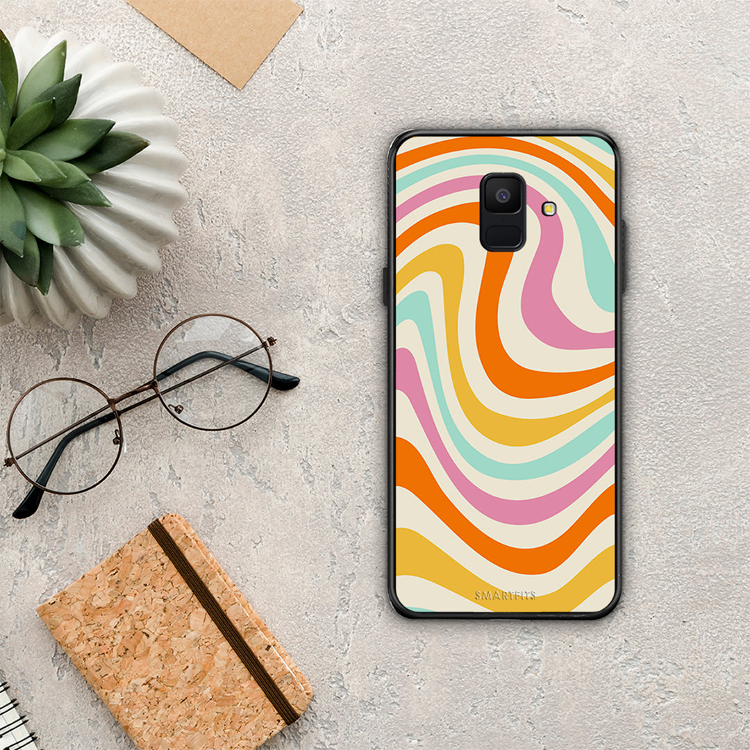 Colourful Waves - Samsung Galaxy A6 2018 θήκη