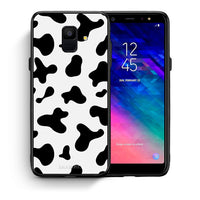 Thumbnail for Θήκη Samsung A6 2018 Cow Print από τη Smartfits με σχέδιο στο πίσω μέρος και μαύρο περίβλημα | Samsung A6 2018 Cow Print case with colorful back and black bezels