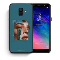 Thumbnail for Θήκη Samsung A6 2018 Cry An Ocean από τη Smartfits με σχέδιο στο πίσω μέρος και μαύρο περίβλημα | Samsung A6 2018 Cry An Ocean case with colorful back and black bezels