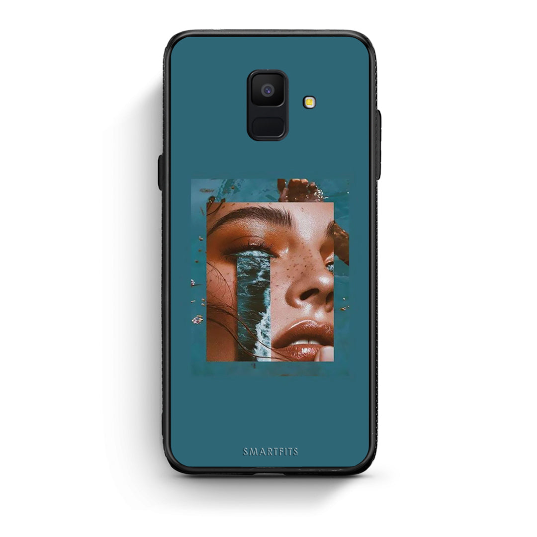 samsung A6 Cry An Ocean θήκη από τη Smartfits με σχέδιο στο πίσω μέρος και μαύρο περίβλημα | Smartphone case with colorful back and black bezels by Smartfits