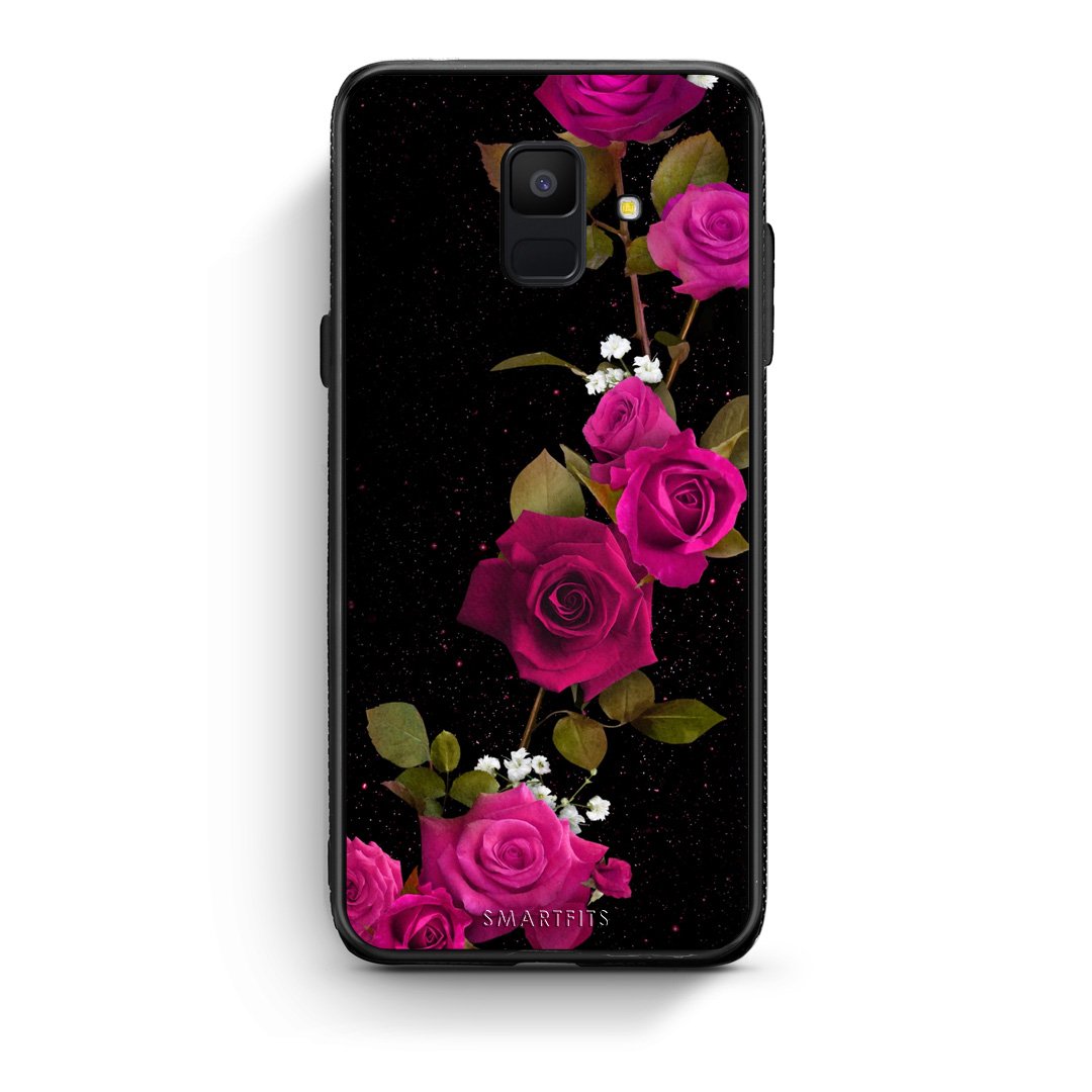 4 - samsung A6 Red Roses Flower case, cover, bumper