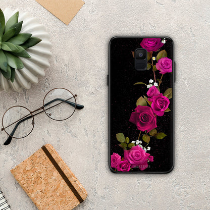 Flower Red Roses - Samsung Galaxy A6 2018 θήκη