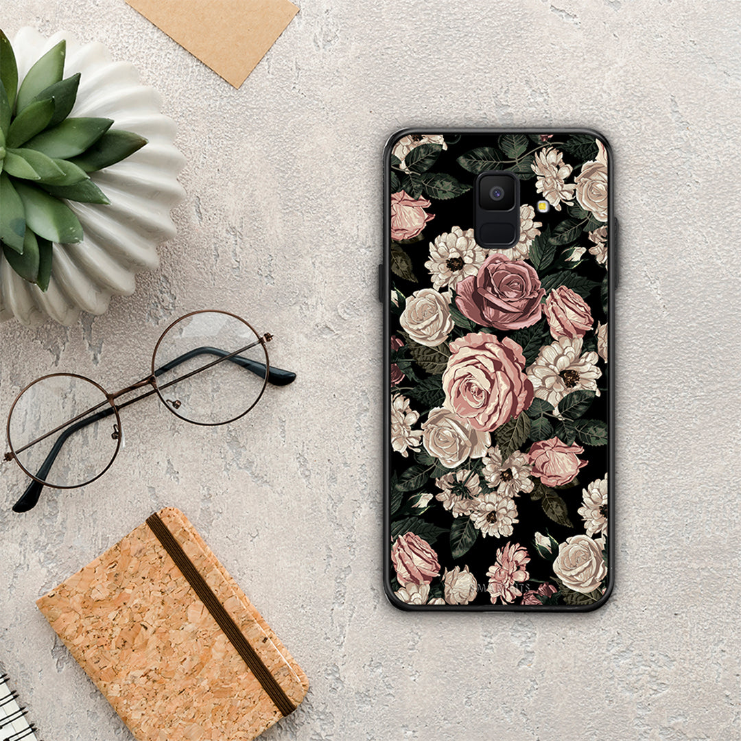 Flower Wild Roses - Samsung Galaxy A6 2018 θήκη