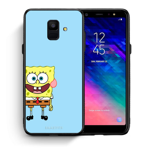 Θήκη Samsung A6 2018 Friends Bob από τη Smartfits με σχέδιο στο πίσω μέρος και μαύρο περίβλημα | Samsung A6 2018 Friends Bob case with colorful back and black bezels