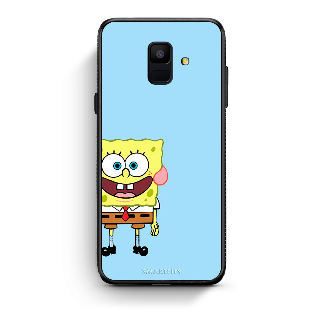 samsung A6 Friends Bob θήκη από τη Smartfits με σχέδιο στο πίσω μέρος και μαύρο περίβλημα | Smartphone case with colorful back and black bezels by Smartfits